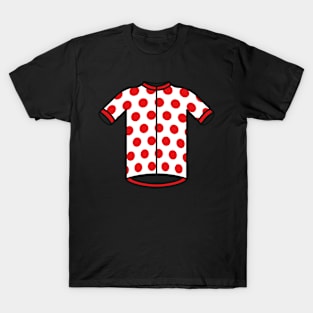 Polka Dot Climbers Cycling Jersey Pattern T-Shirt